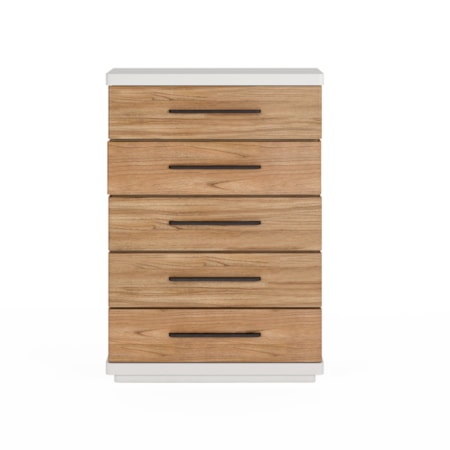 Two-Tone 5-Drawer Bedroom Chest