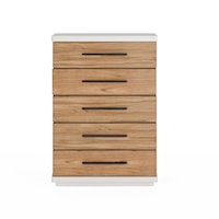 Contemporary Two-Tone 5-Drawer Bedroom Chest