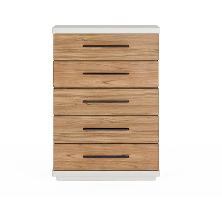 Contemporary Two-Tone 5-Drawer Bedroom Chest