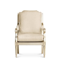 Traditional Accent Chair with Scroll Arms