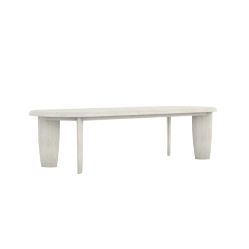 Contemporary Oval Dining Table with Extension Leaf