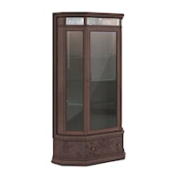 Traditional Display Cabinet with Glass Shelves