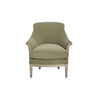 Traditional Accent Chair with Flaired Tapered Arms