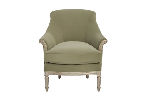 Traditional Accent Chair with Flaired Tapered Arms