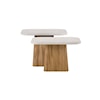 A.R.T. Furniture Inc Portico Two-Tone Bunching Tables with Travertine Top