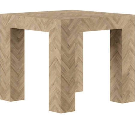 Transitional Square End Table