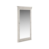 Transitional Floor Mirror with Storage