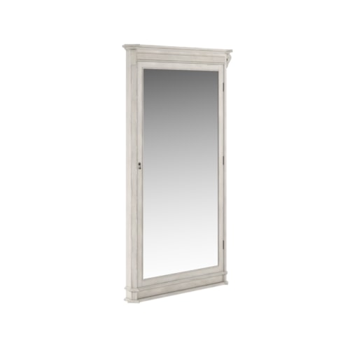 Transitional Floor Mirror with Storage