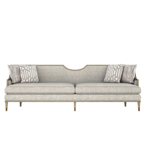 Transitional Sofa with 4 Throw Pillows