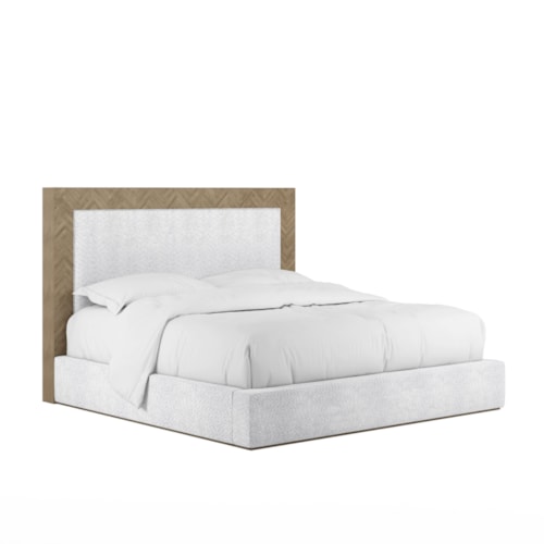 Transitional King Upholstered Bed
