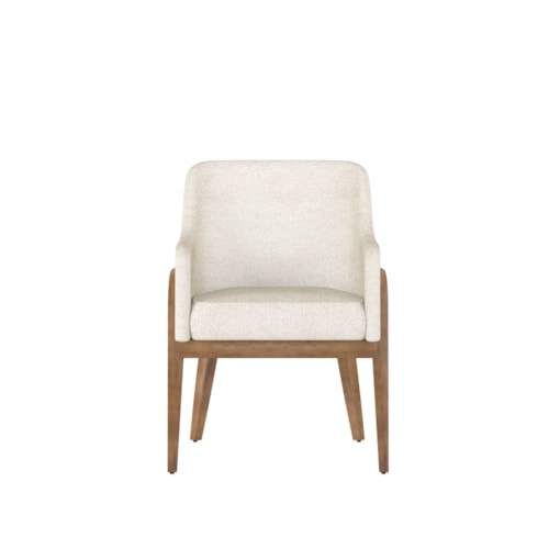 Contemporary Two-Tone Upholstered Arm Chair