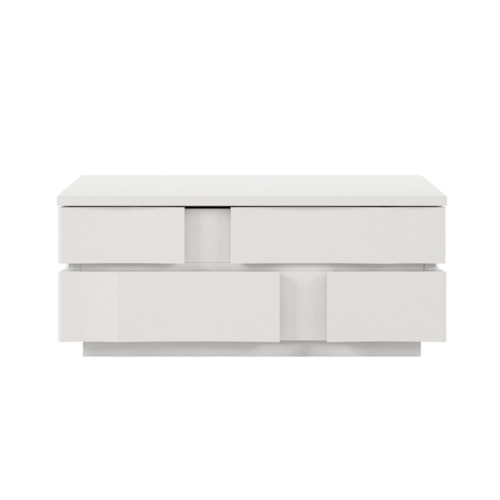Contemporary Square Cocktail Table with Storage