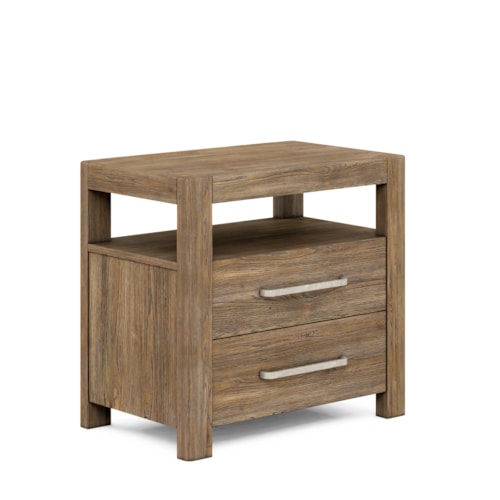 Rustic 2-Drawer Nightstand