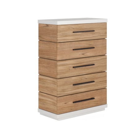 Two-Tone 5-Drawer Bedroom Chest