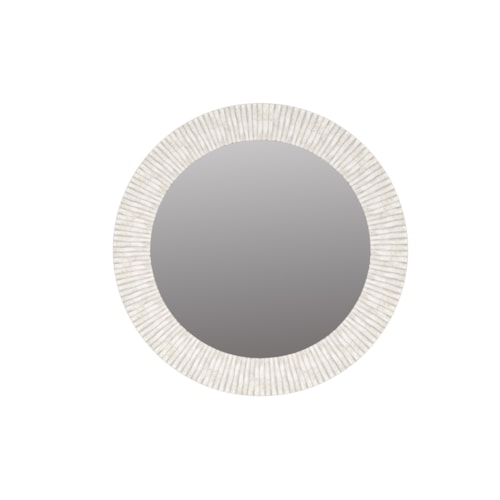 Contemporary Round Mirror with French Cleat