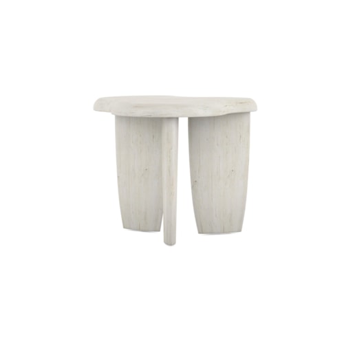 Contemporary Side Table with Wood Top