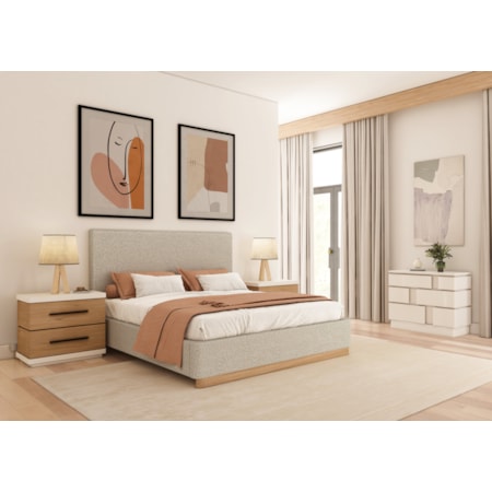 California King Upholstered Bed