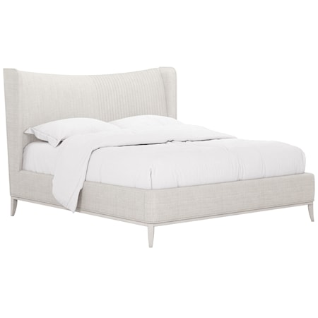 Queen Upholstered Shelter Bed