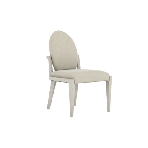 Contemporary Dining Side Chair with Upholstered Seat and Back