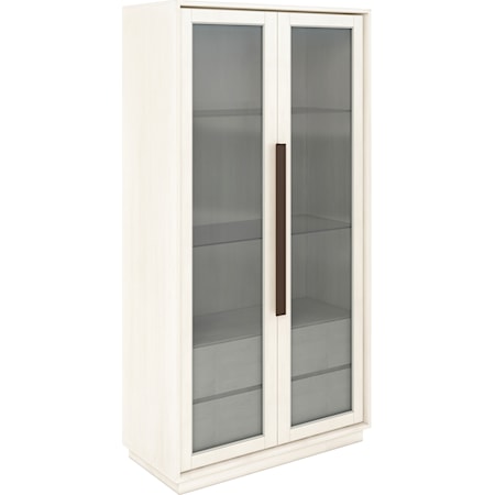Contemporary Display Cabinet with 2-Drawers