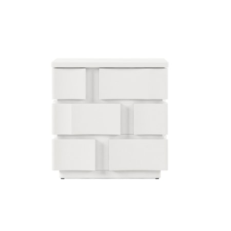 White Plaster Chairside Table