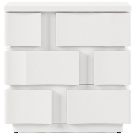 White Plaster Chairside Table