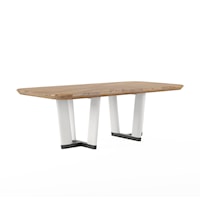 Contemporary Rectangular Dining Table with Wood Top