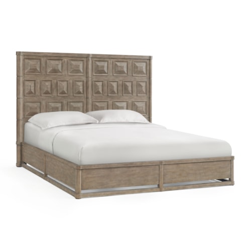 Transitional Queen Panel Bed with Storage