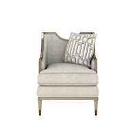 Transitional Accent Chair with Throw Pillow