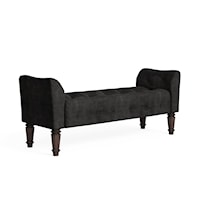 Traditional Upholstered Bench with Tufted Seat