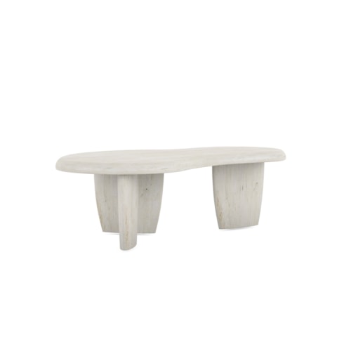 Contemporary High Cocktail Table with Wood Top