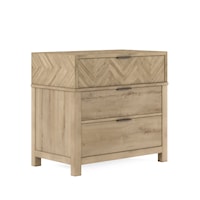 Transitional 3-Drawer Nightstand with 2 USB Chargers