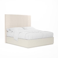 Contemporary King Upholstered Panel Bed