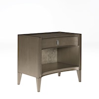 Transitional Open Nightstand with Drawer