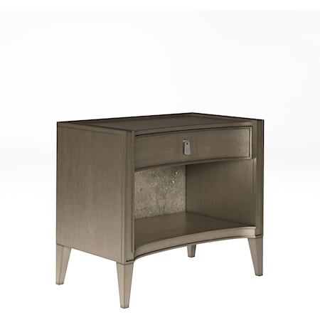 Transitional Open Nightstand with Drawer