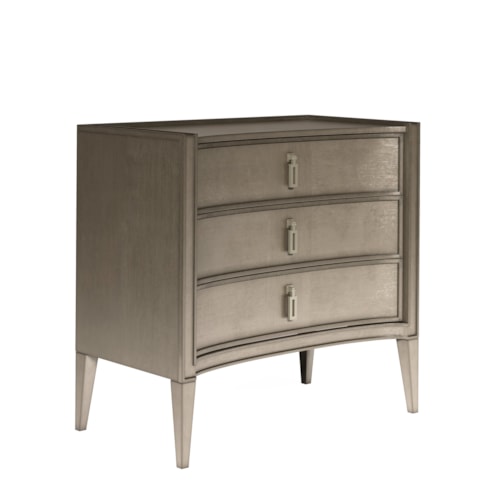 Transitional 3-Drawer Nightstand
