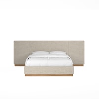 Contemporary Queen Upholstered Pier Bed