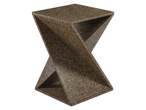 Contemporary Rattan Cluster Accent Table