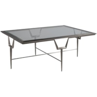 Contemporary Rectangular Metal Cocktail Table