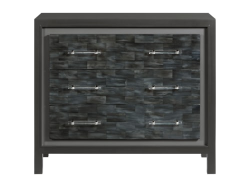 Transitional Charcoal 3-Drawer Chest