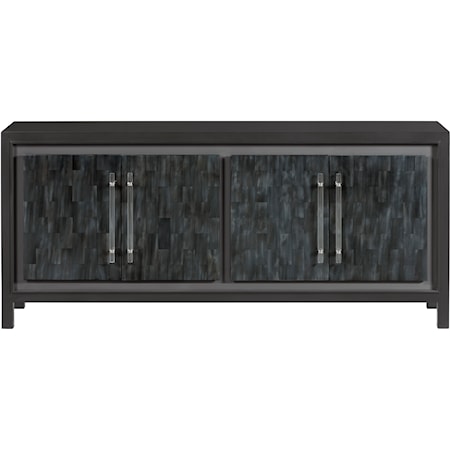 Transitional Charcoal 68 Inch TV Stand