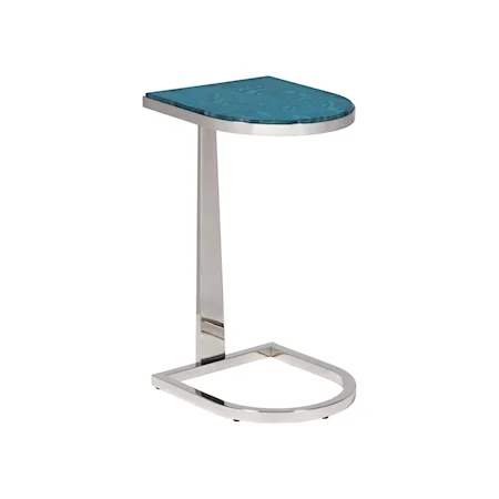 Contemporary Aquamarine Drink Table