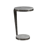 Transitional Round Spot Table with Stone Top