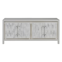 Transitional White 68 Inch TV Stand