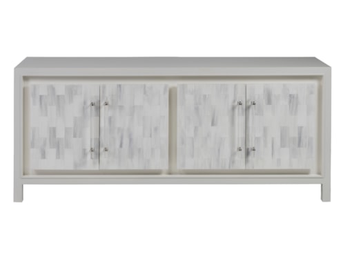 Transitional White 68 Inch TV Stand