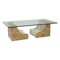 Glam Geode Cocktail Table with Glass Top