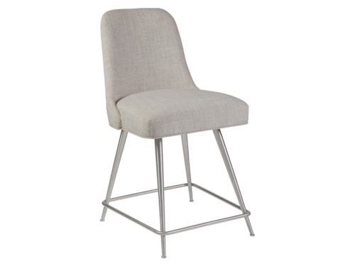 Modern Upholstered Counter Stool with Swivel