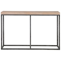 Modern Rustic Console Table with Natural Oak Top