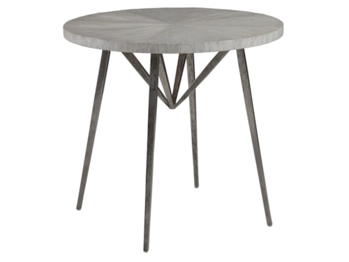 Transitional Round End Table