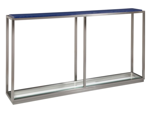 Contemporary Cobalt Blue Shallow Console Table